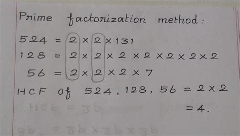 Find the HCF of the following set of numbers by prime factorization ...