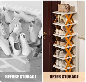 Kridha Emporio Shoe Rack X Design Lightweight Foldable Shoe Cabinet ...