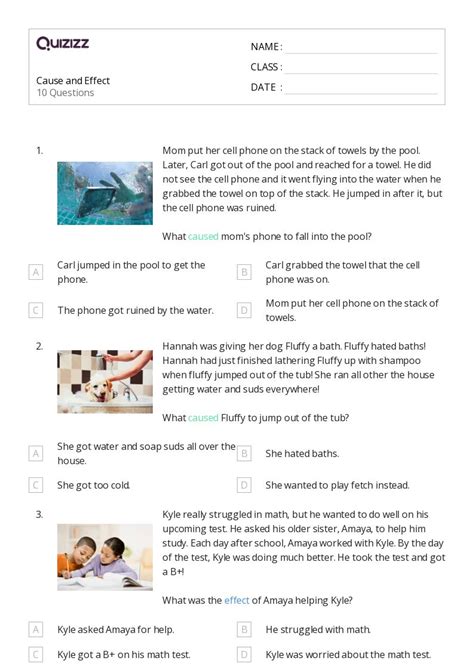50+ Identifying Cause and Effect in Nonfiction worksheets for 3rd Class ...