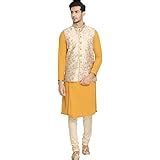 Buy Manyavar Men's Banded Collar Nehru Jacket (JAC110) at Amazon.in