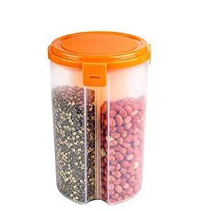Leavens Container 3 in 1 Transparent Plastic Lock Food Storage Airtight ...