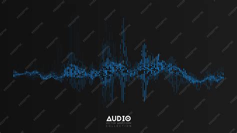 Vector audio wavefrom. abstract music waves oscillation. futuristic ...