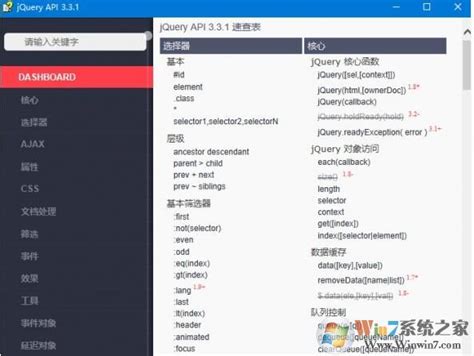 Jquery API中文手册下载-jquery API中文离线手册chm版 v3.2.1下载-Win7系统之家