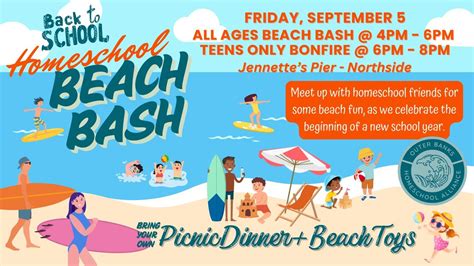 Homeschool Back-to-School Beach Bash & Teen Bonfire, Jennette's Pier ...