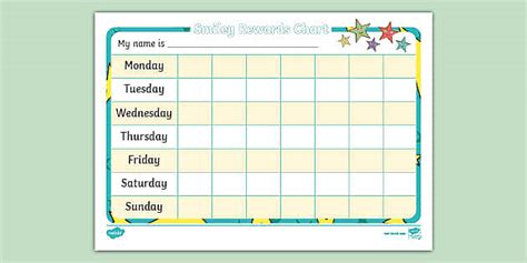 👉 Smiley Face 7 Day Reward Chart (teacher made) - Twinkl