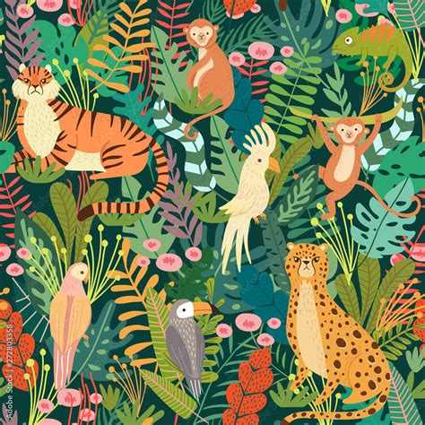 Tropical Animals Pattern 的图像结果