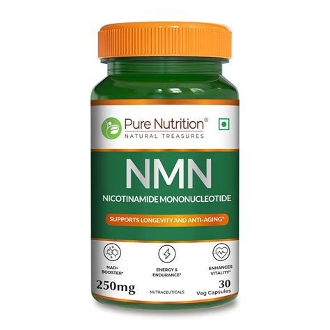 Pure Nutrition NMN, Nicotinamide Mononucleotide Capsules (250mg), Supp ...