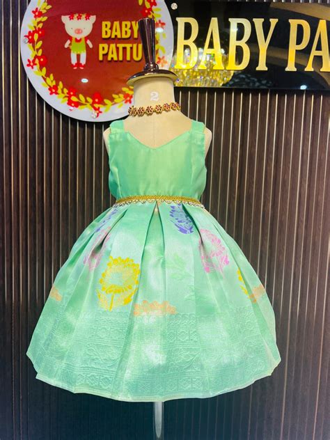 Baby Pink & Mint Green 2 in 1 Overcoat Model Frock – babypattustudio