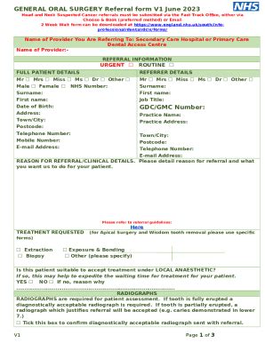Head and Neck Suspected Cancer referrals must be ... Doc Template ...