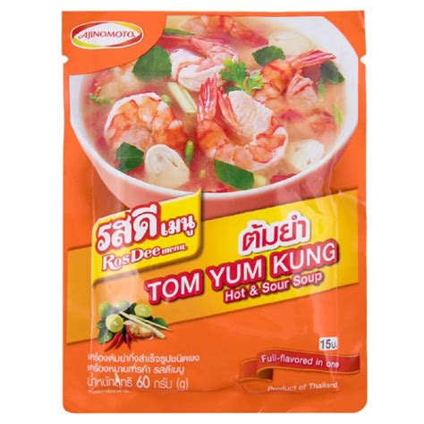 Buy RosDee menu, Tom Yum Kung Powder, Authentic Thai Spicy Taste 60g X ...