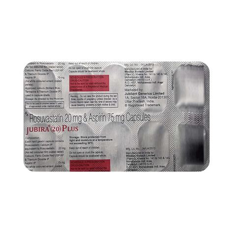 Jubira 20mg Plus Strip Of 10 Capsules: Uses, Side Effects, Price ...