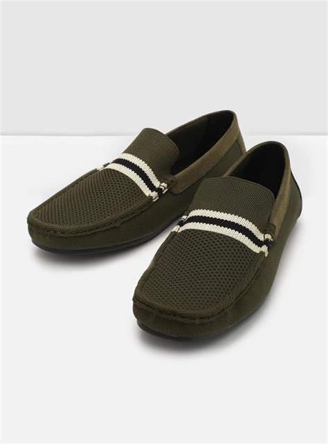 Buy Men Striped Moc Toe Fly-Knit Loafers Online at just Rs. 1299.0 ...