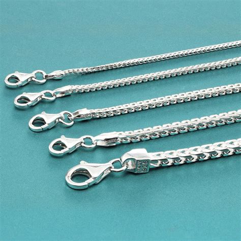 925 Italian Franco Chain, Solid Sterling Silver With Lobster Lock, Made ...