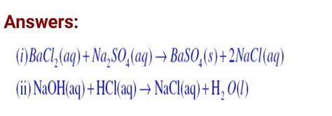 3.Write a balanced chemical equation with state symbols for ...