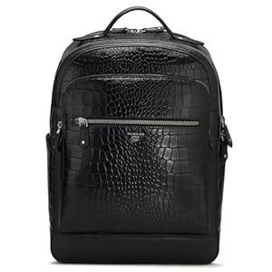 Buy Da Milano Genuine Leather Black Mens Backpack (10002C) at Amazon.in