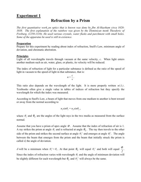 Image result for Prism Experiments Advanced-Level Physics