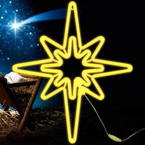 Amazon.com: Baquler 20 x 17.32 Inches LED Lighted Bethlehem Star ...