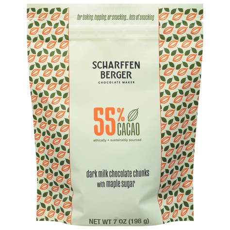 Scharffen Berger Chocolate Maker, Dark Milk Chocolate Chunks With Maple ...