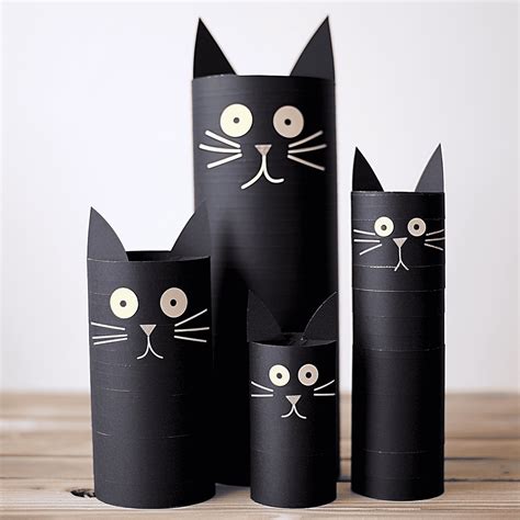 Halloween Paper Tube Crafts | Kat knutselen, Knutselen voor kinderen ...