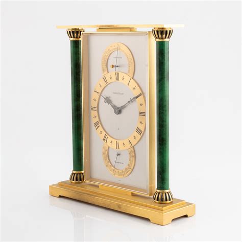 Jaeger-LeCoultre, table clock, "Thermometer/Barometer", 21 x 6 x 23 cm ...