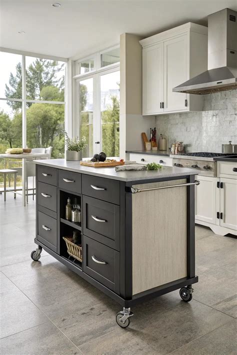 Stylish Mobile Kitchen Islands for Flexible Cooking Spaces - Light and Layer