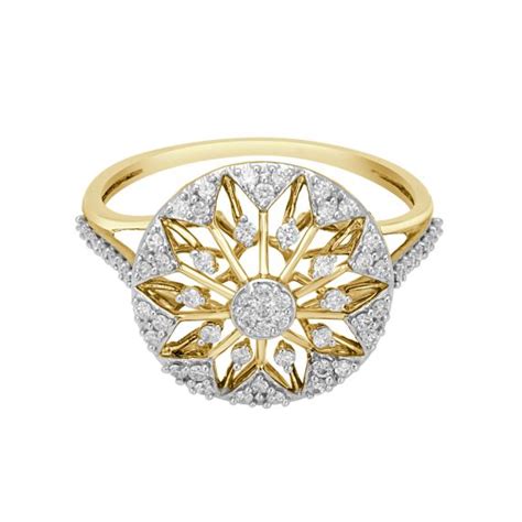 Buy Floral Design Gold Ring Online | ORRA