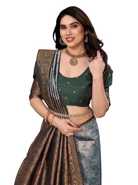Buy Avantika Fashion Women's Kanjivaram Soft Silk Banarasi Sarees With ...