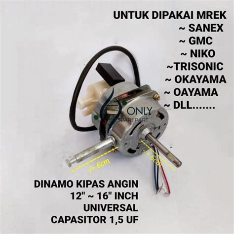Jual DINAMO MESIN KIPAS ANGIN 12"-16"INCH BALING BESI TRISONIC SANEX ...