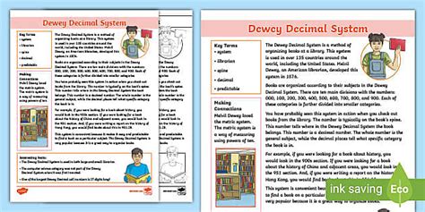 Fifth Grade Dewey Decimal System Fact File