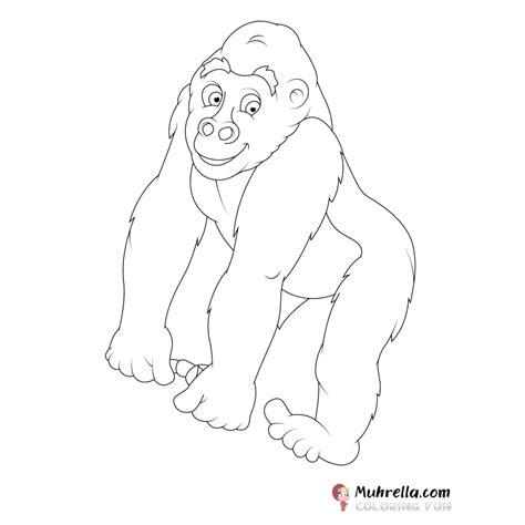 House Printable Gorilla Coloring Pages Printable