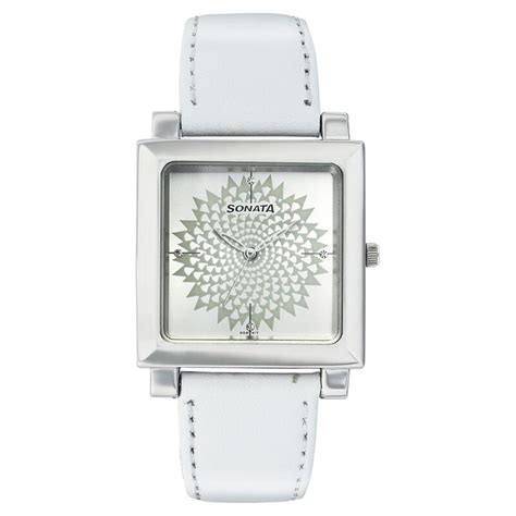 Buy Online Sonata Quartz Analog Silver Dial Strap Watch for Women ...
