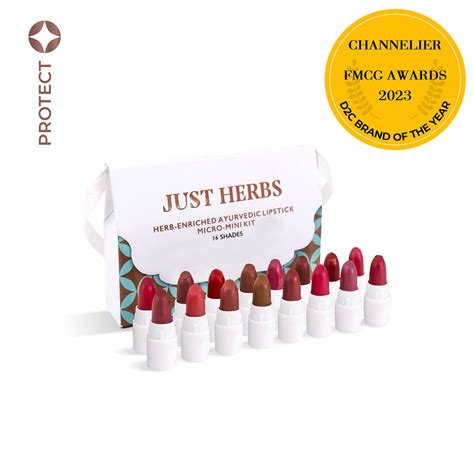 Just Herbs Ayurvedic 16 Shades Micro-Mini Lipsticks Kit