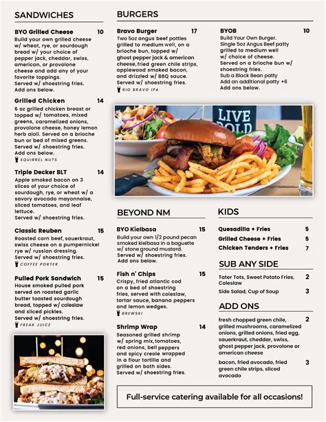 Rio Bravo Menu | Rio Bravo Restaurant