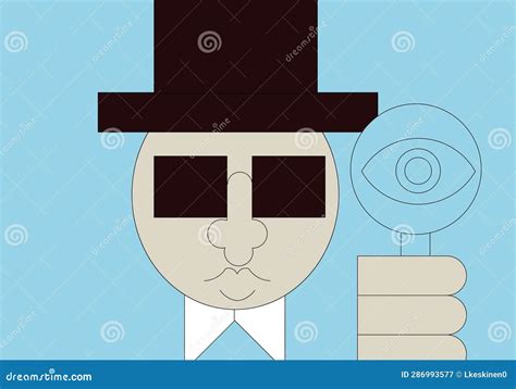 Private Investigator Illustration Stock Illustration - Illustration of ...