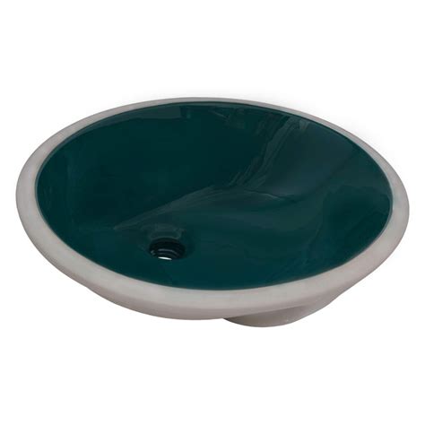 Ruvati 16 x 13 inch Undermount Bathroom Sink Emerald Green Oval ...