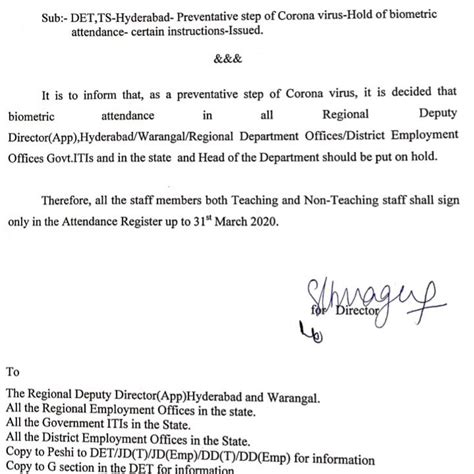 All Biometric Attendance should be stopped until March-31, 2020 to ...