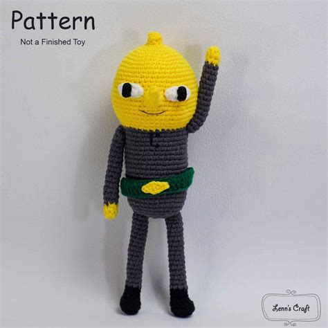 Adventure Time Lemongrab amigurumi crochet toy pattern - Lenn's Craft ...