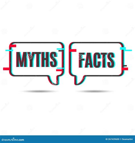 Myths Vs Facts Icon with Glitch Speech Bubbles Stock Vector ...