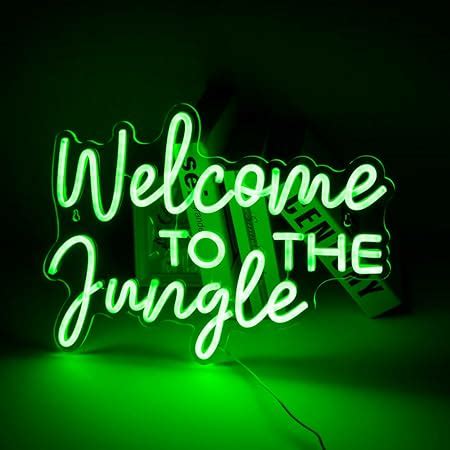 Britrio Welcome to the Jungle Neon Light Sign for | Ubuy India