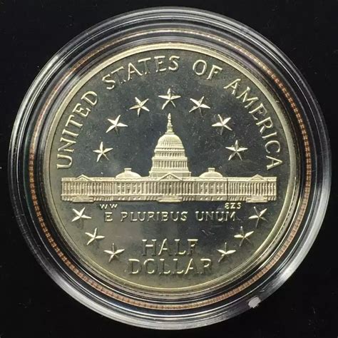 1989-S Congress Bicentennial Proof Clad Half Dollar w US Mint OGP - Box ...