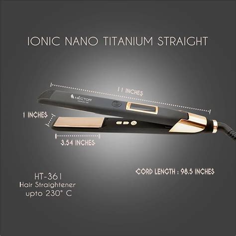 Hector Ionic Nano Titanium Hair Straightener- Gold Collection – Mani ...
