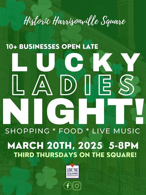 Lucky Ladies Night! March "Third Thursday" on the square ...