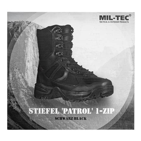 Mil-Tec Patrol One Zip Black Boots - Buy Online - MILITARY Shop