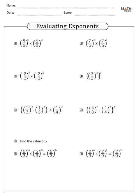 Image result for Exponents Worksheets with Answer Key