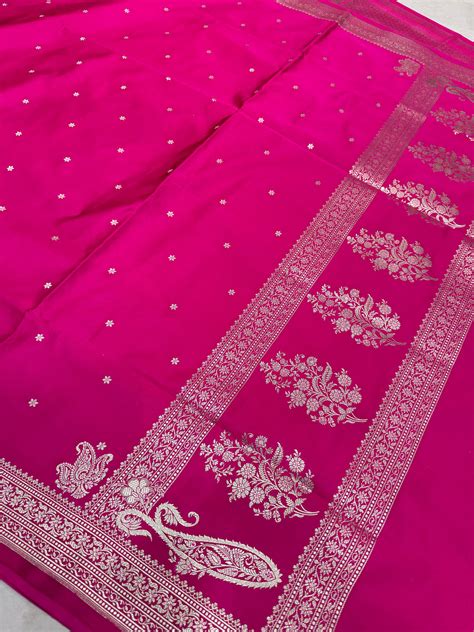 Rani Banarasi Silk Star Butti Saree