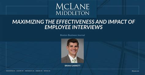 Maximizing the Effectiveness and Impact of Employee Interviews - McLane Middleton
