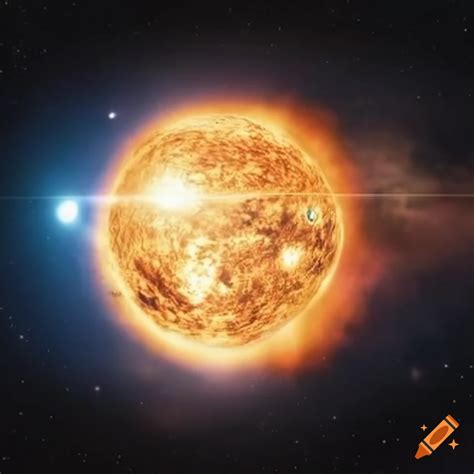 Solar system with orbiting planets