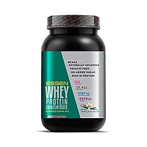 ESSEN 100% whey Protein Concentrate 1kg, 23.42g Protein, 31 Servings ...