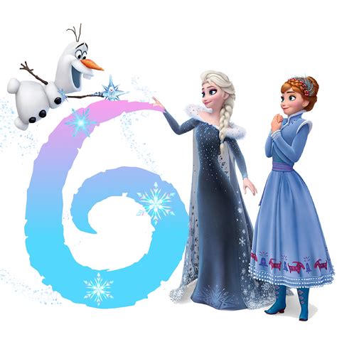 Birthday Number 6 Disney Frozen PNG | Inspire Uplift