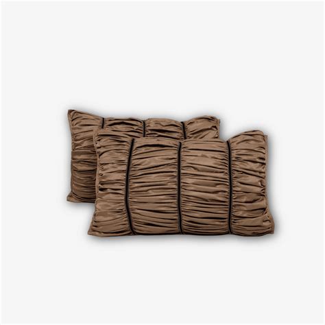 Italian Weave Designer Pillow Covers- Set Of 2 - Caramel – Zarf Studios